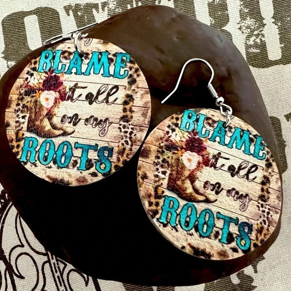Earrings- Blame it all on my roots- dangle earrings - Picture 1 of 5